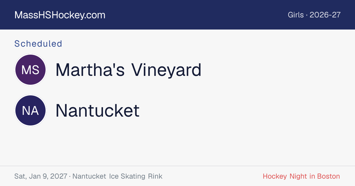 Martha's Vineyard at Nantucket score card
