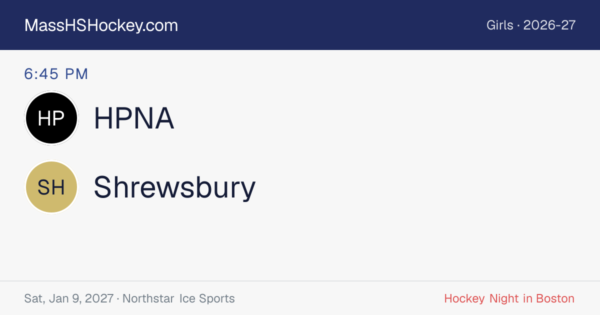 HPNA at Shrewsbury score card