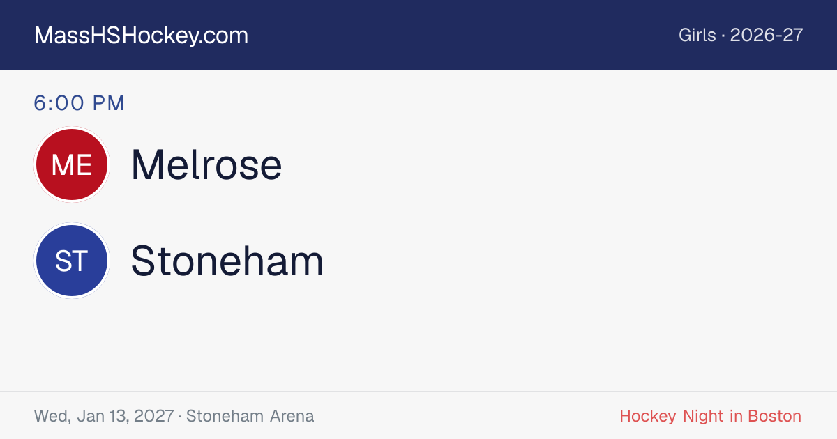 Melrose at Stoneham score card