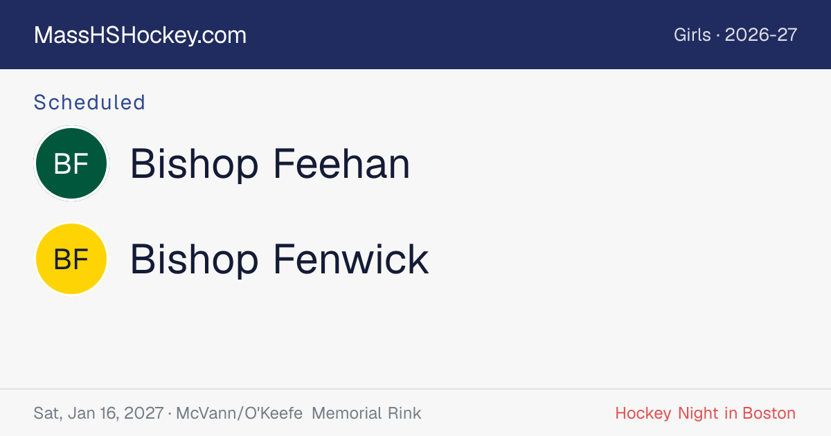 Bishop Feehan at Bishop Fenwick score card