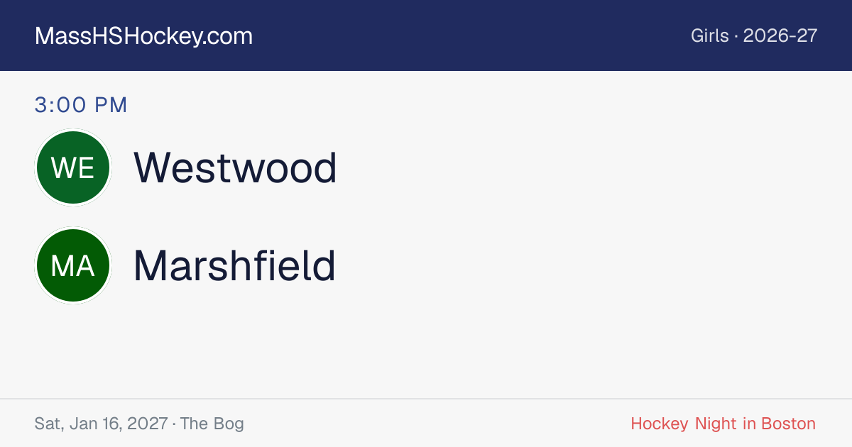 Westwood at Marshfield score card