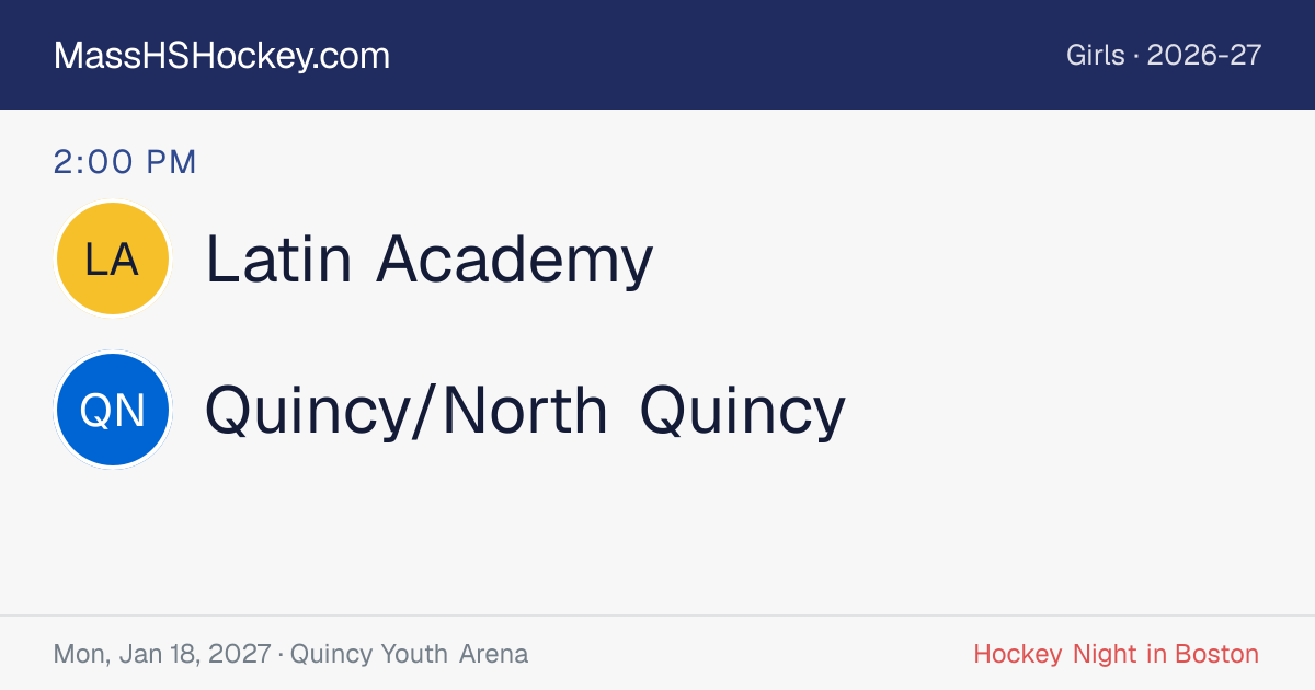 Latin Academy at Quincy/North Quincy score card