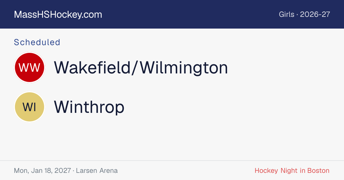 Wakefield/Wilmington at Winthrop score card