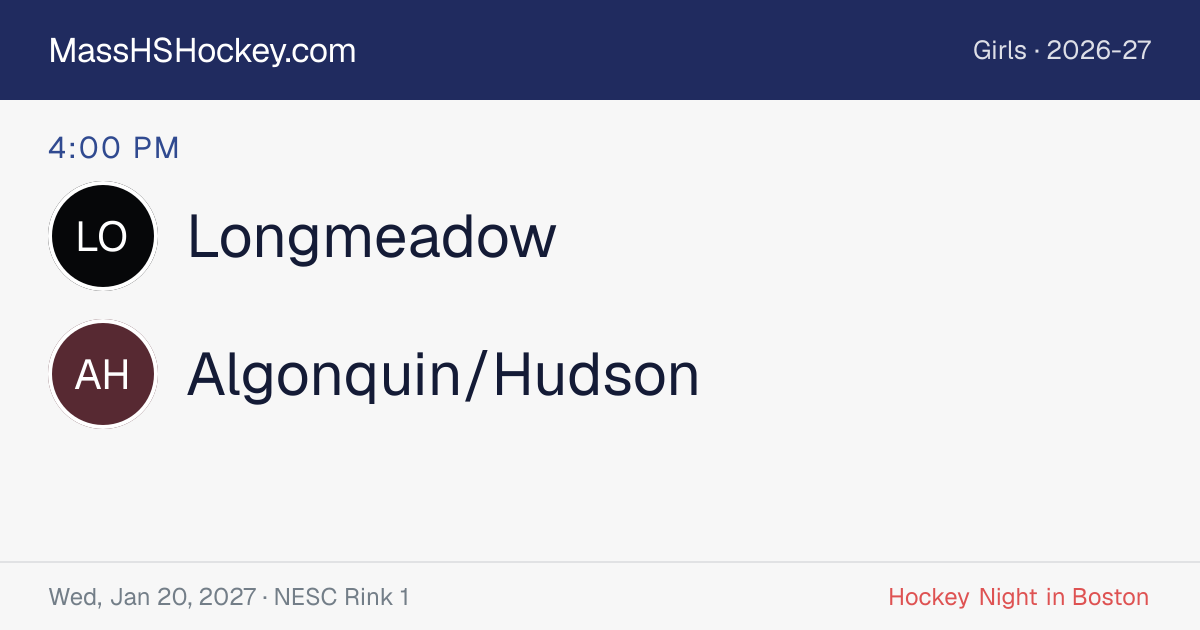 Longmeadow at Algonquin/Hudson score card