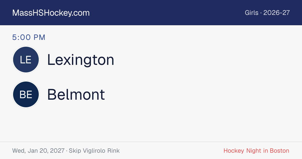 Lexington at Belmont score card
