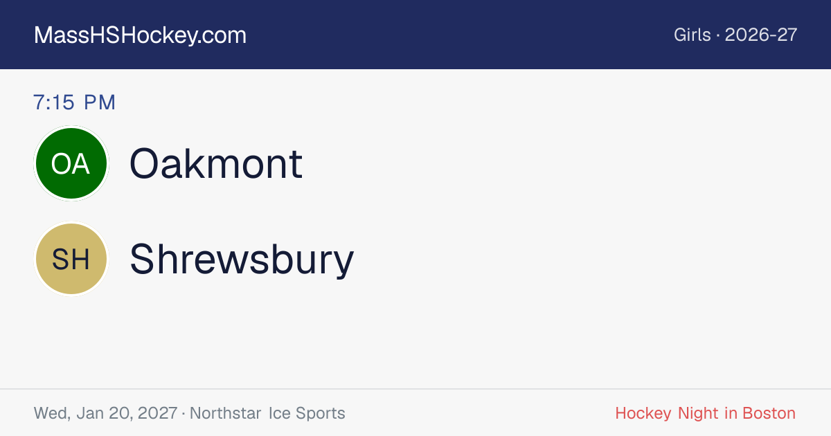 Oakmont at Shrewsbury score card