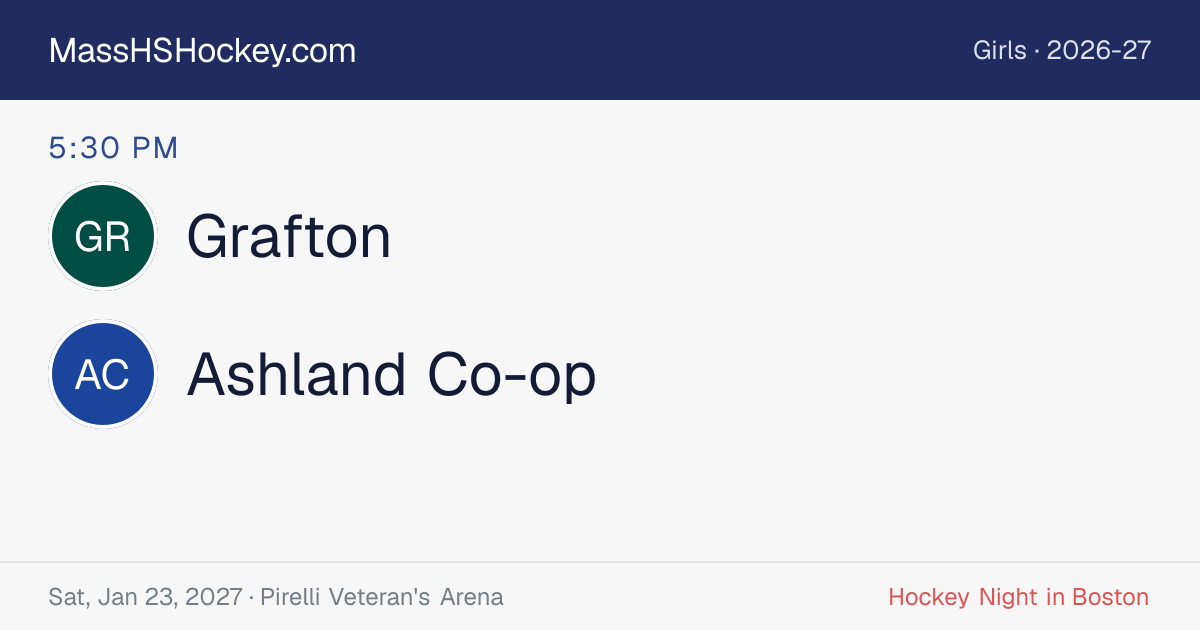 Grafton at Ashland Co-op score card