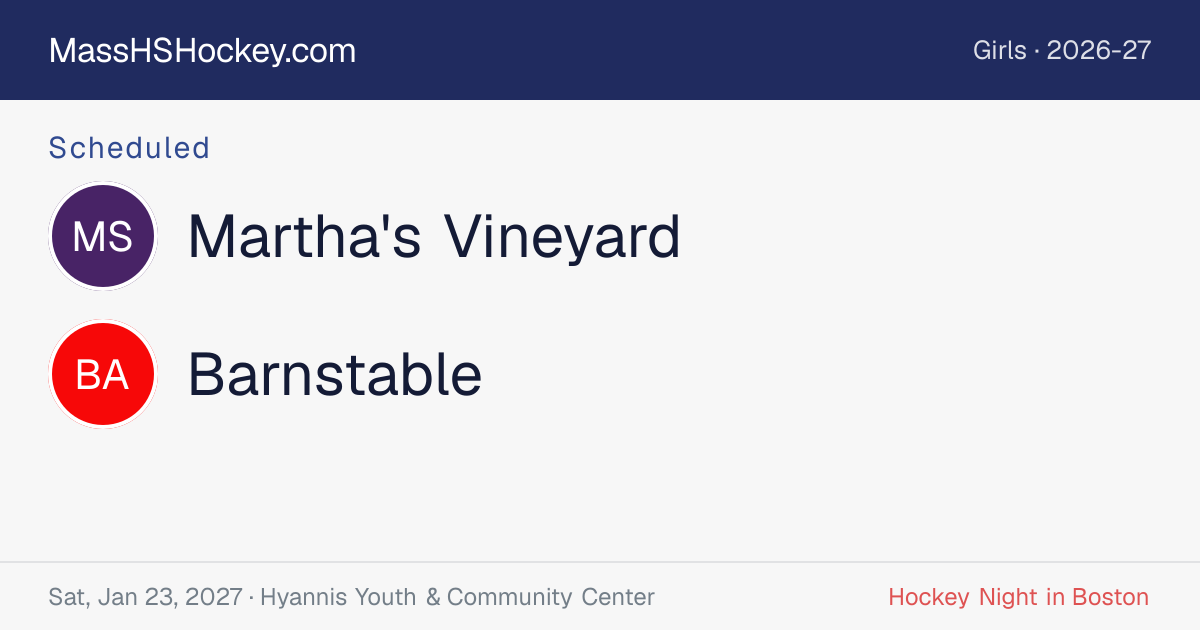 Martha's Vineyard at Barnstable score card