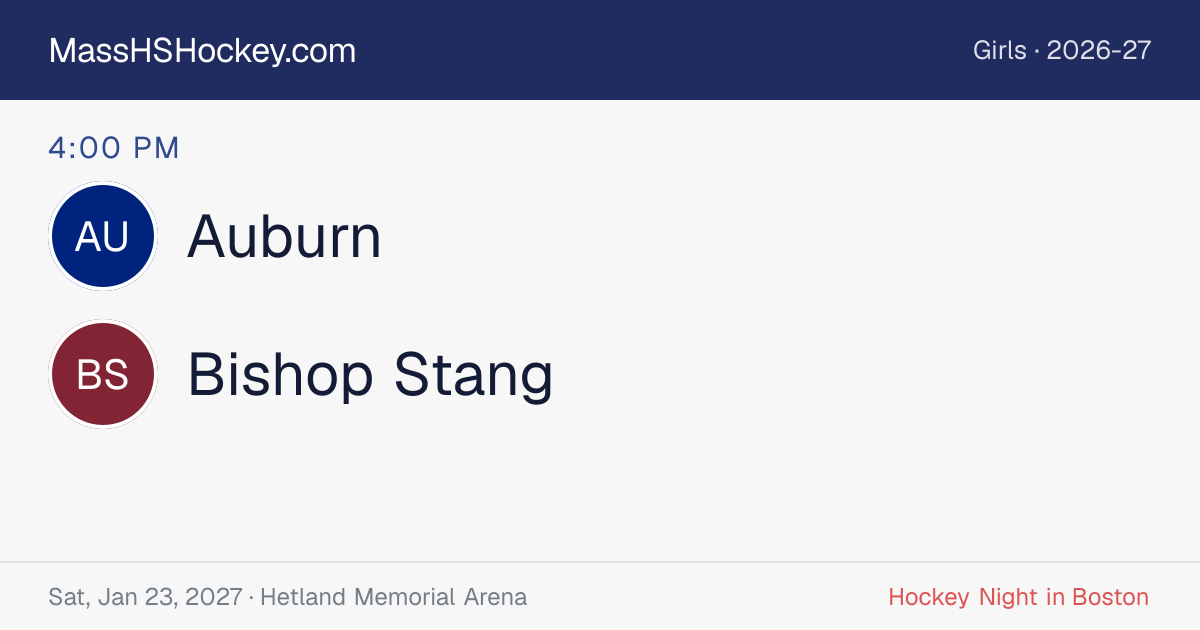 Auburn at Bishop Stang score card