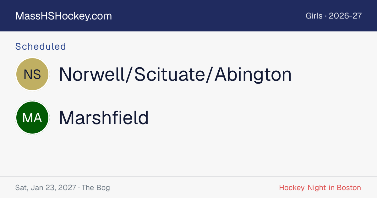 Norwell/Scituate/Abington at Marshfield score card