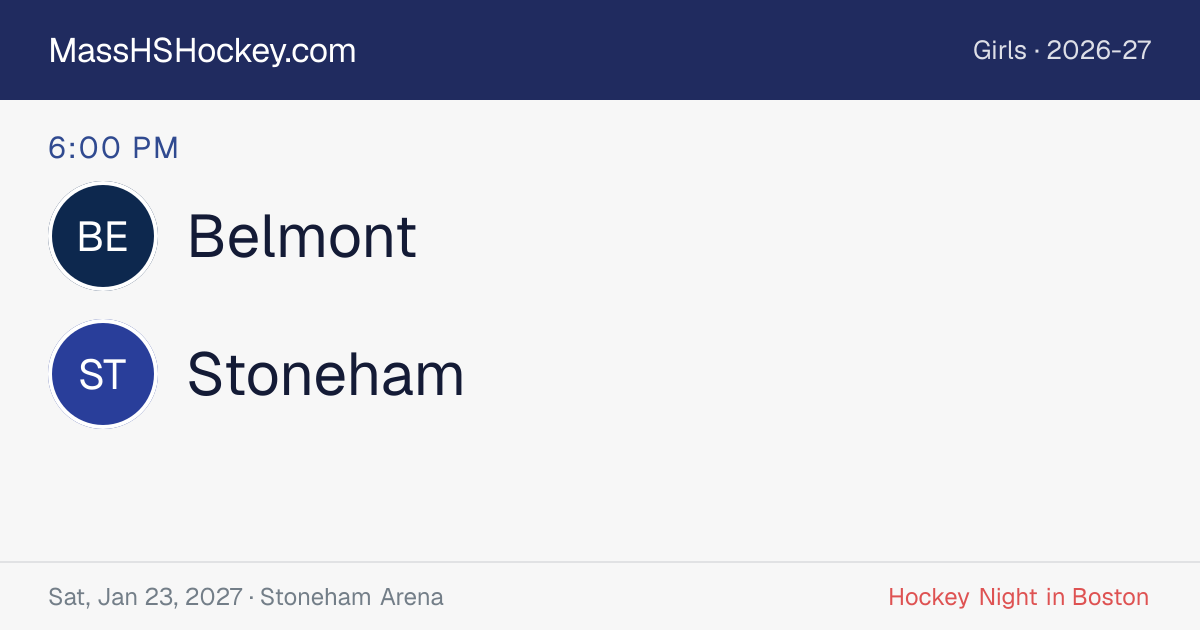 Belmont at Stoneham score card