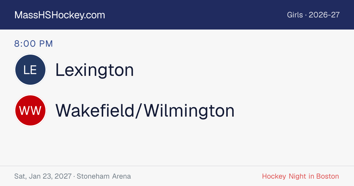 Lexington at Wakefield/Wilmington score card