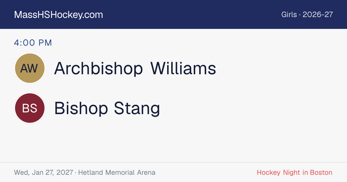 Archbishop Williams at Bishop Stang score card