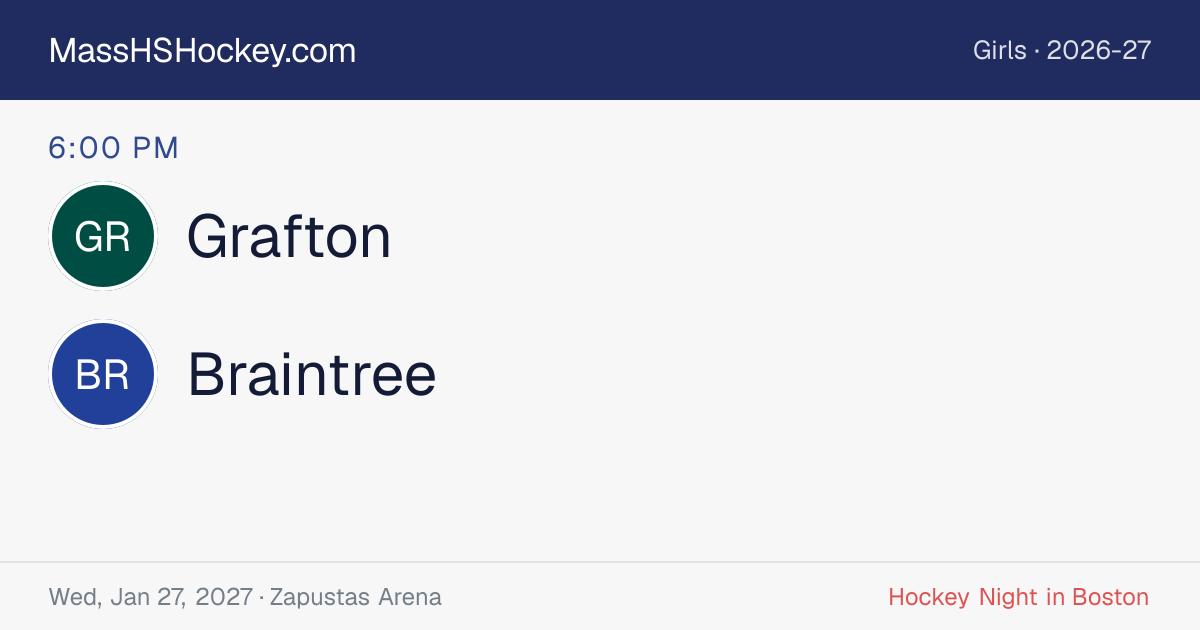 Grafton at Braintree score card