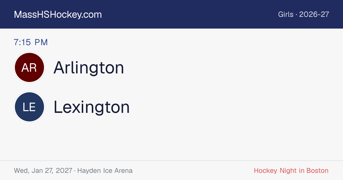 Arlington at Lexington score card