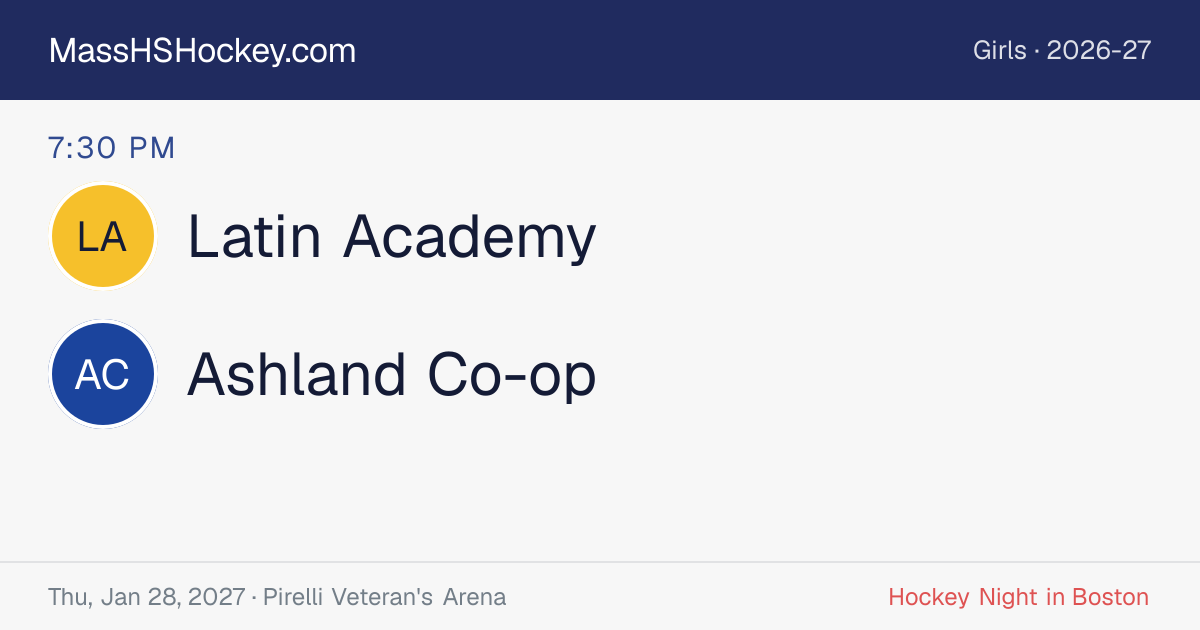 Latin Academy at Ashland Co-op score card