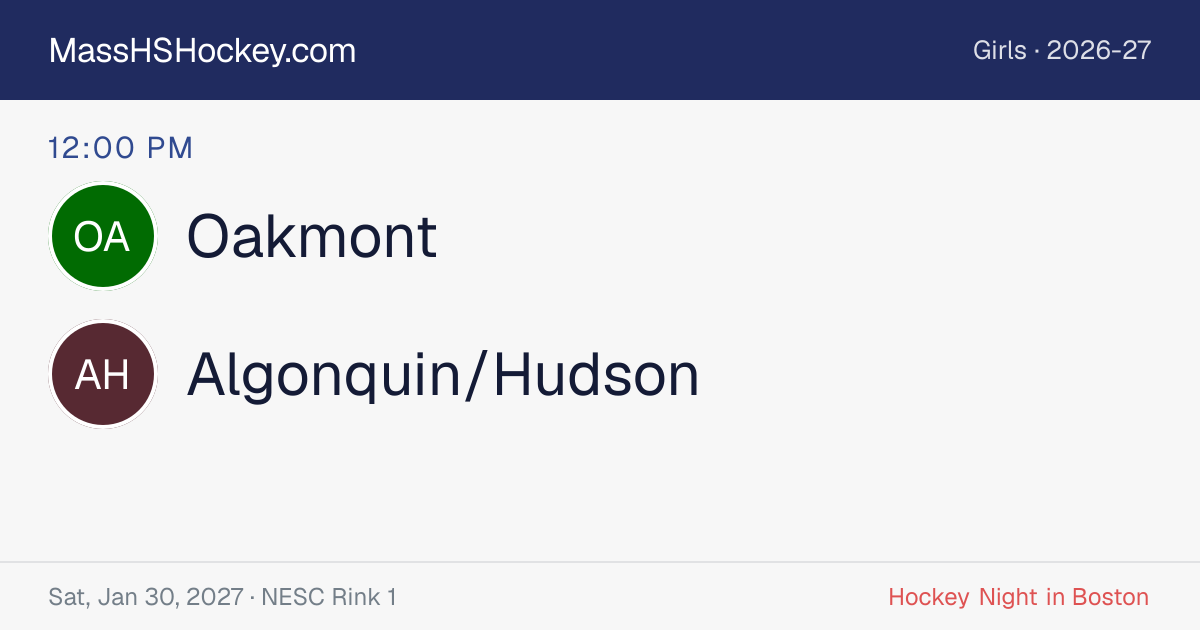 Oakmont at Algonquin/Hudson score card