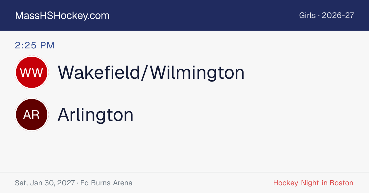 Wakefield/Wilmington at Arlington score card