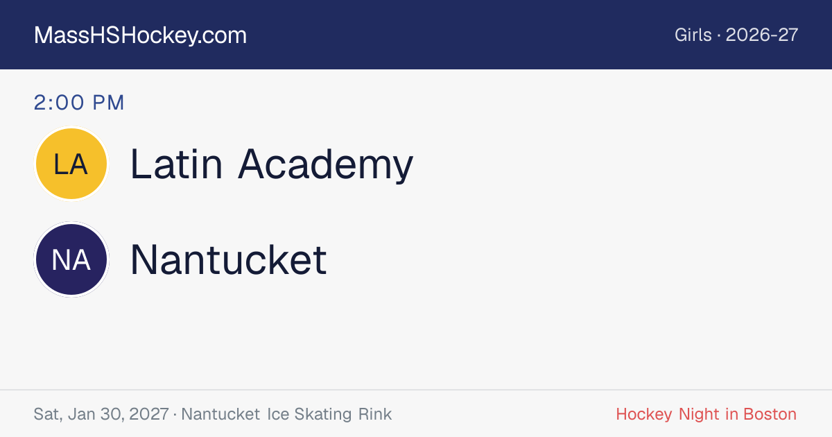 Latin Academy at Nantucket score card