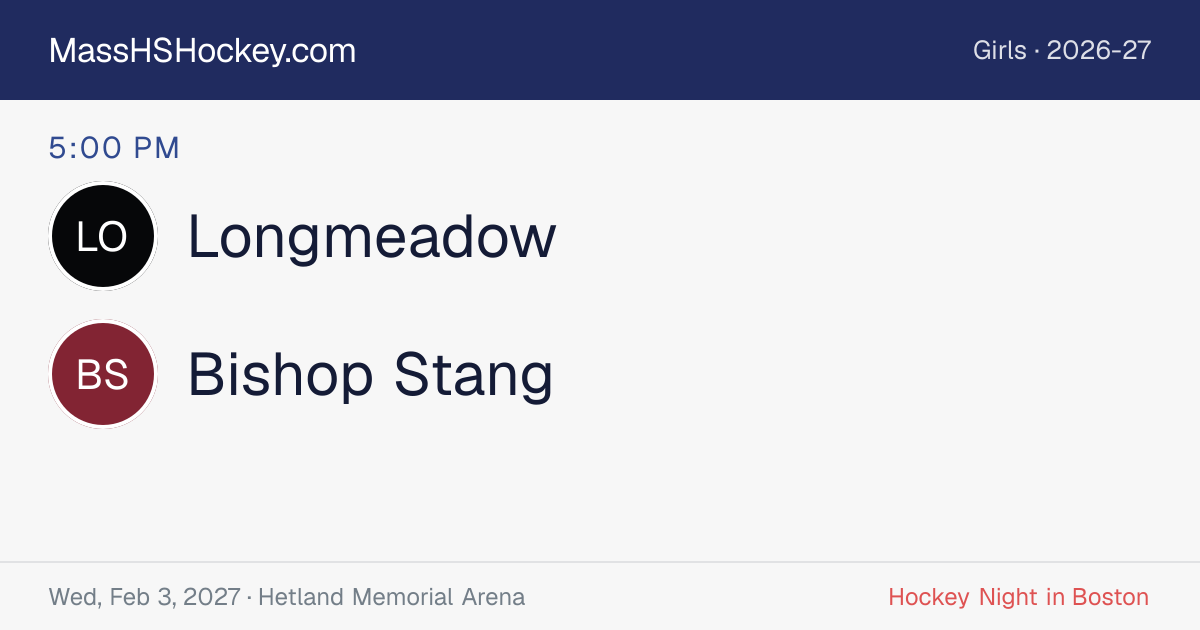 Longmeadow at Bishop Stang score card