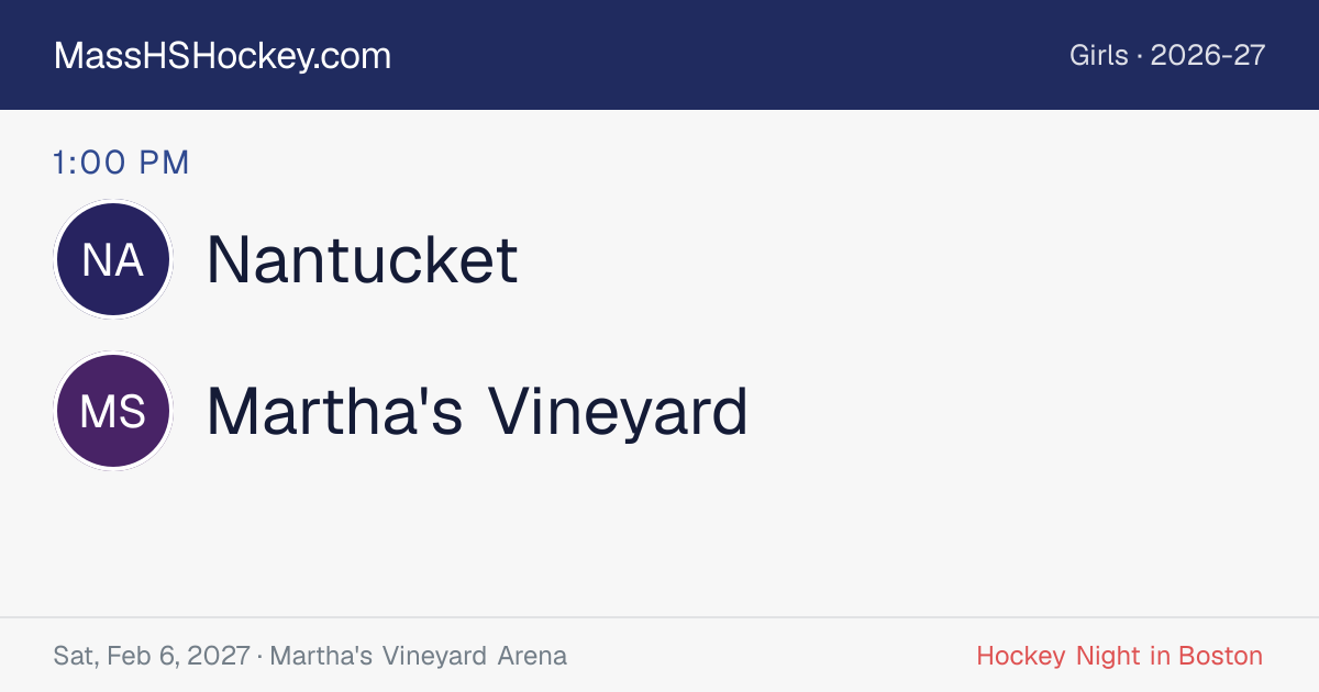 Nantucket at Martha's Vineyard score card