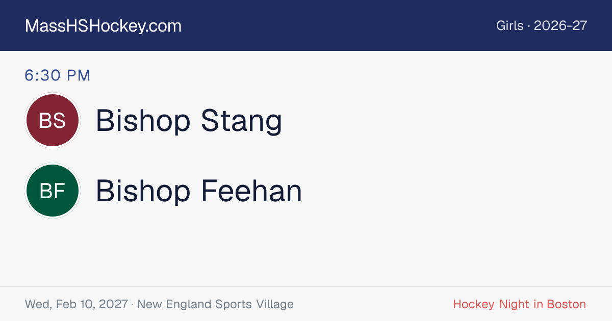 Bishop Stang at Bishop Feehan score card