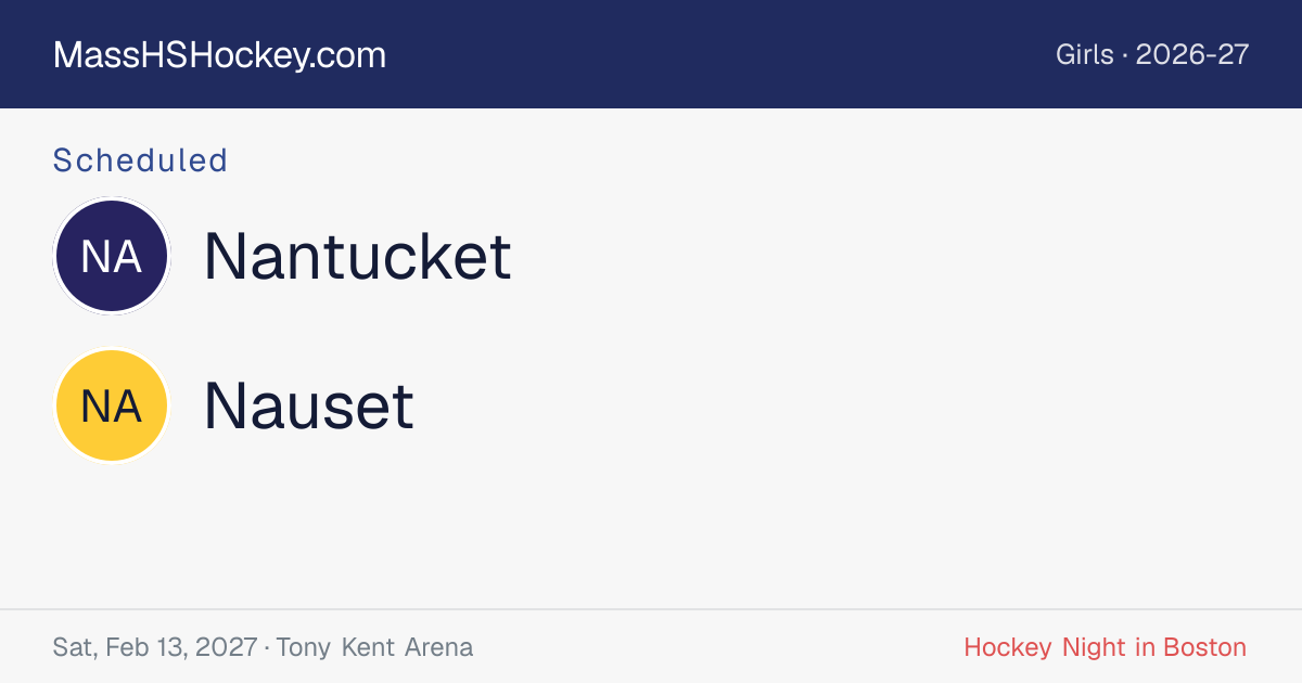 Nantucket at Nauset score card