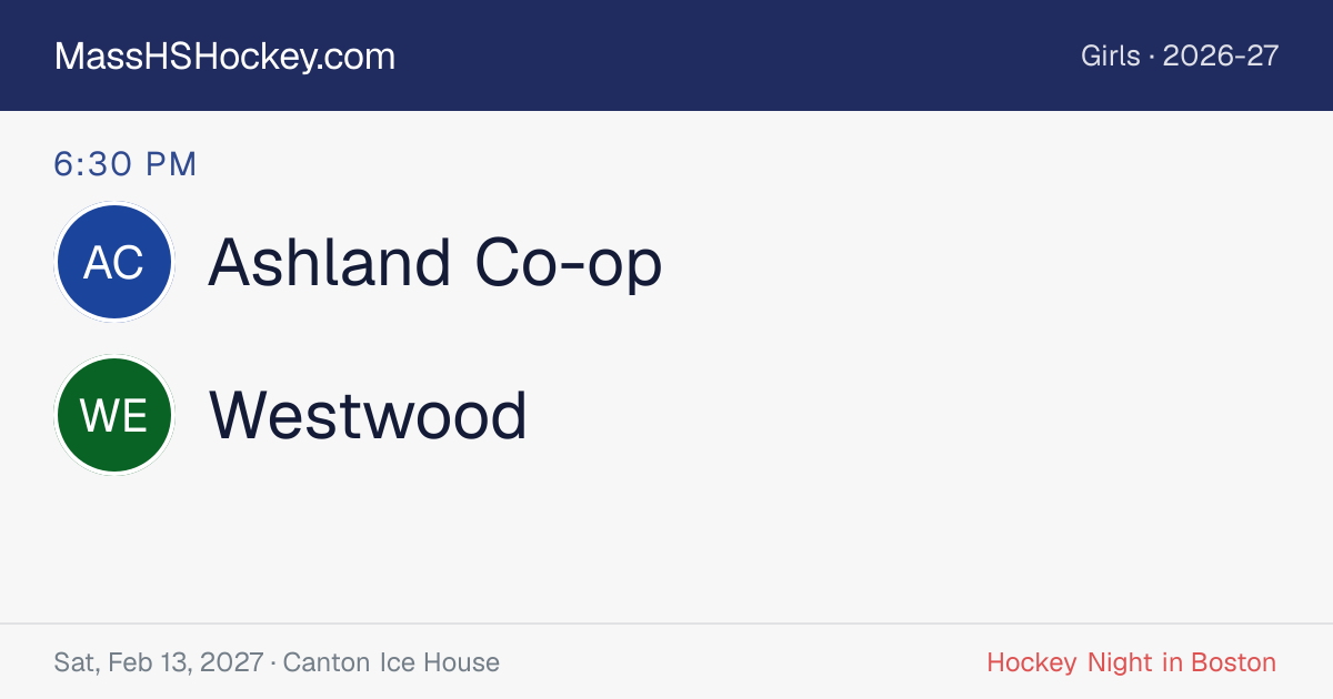 Ashland Co-op at Westwood score card