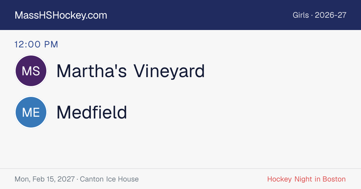 Martha's Vineyard at Medfield score card