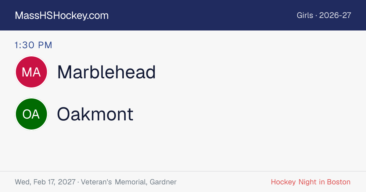 Marblehead at Oakmont score card