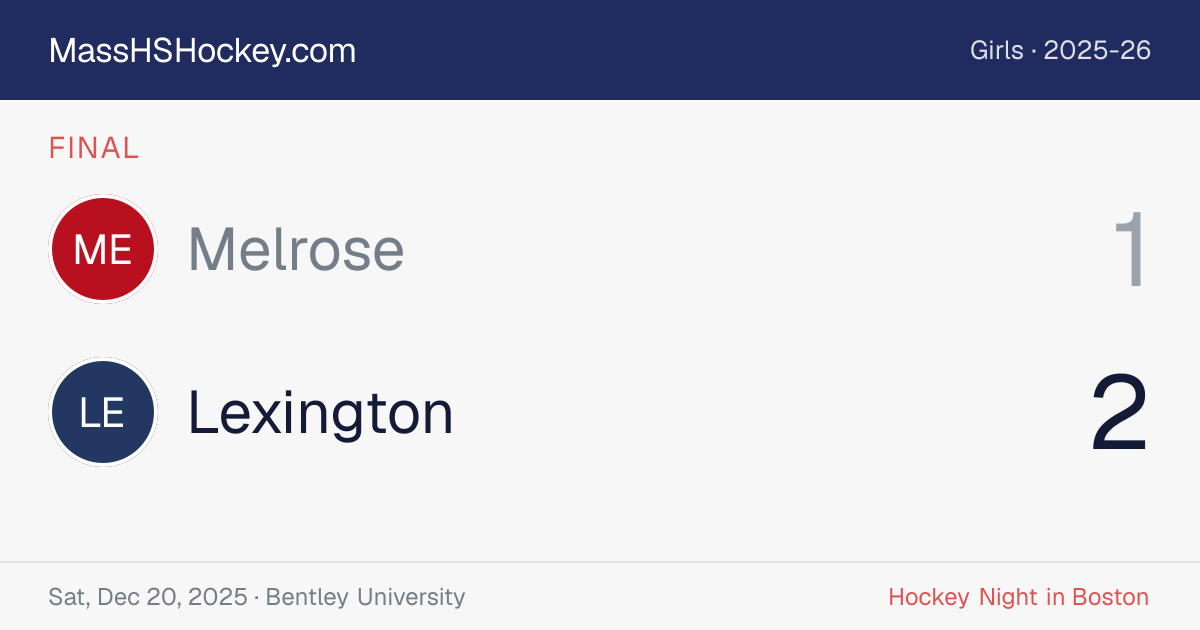 Melrose at Lexington score card