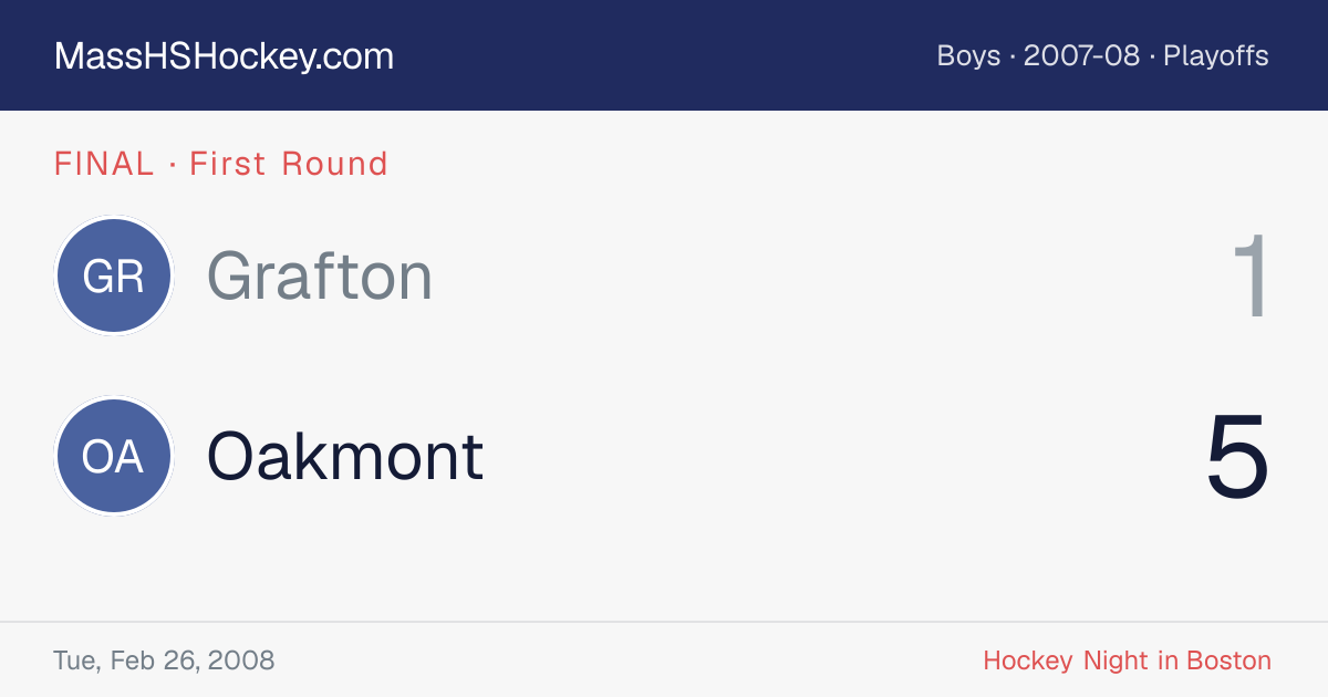Grafton at Oakmont score card