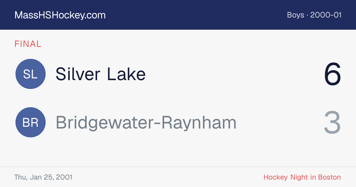 Silver Lake at Bridgewater-Raynham score card