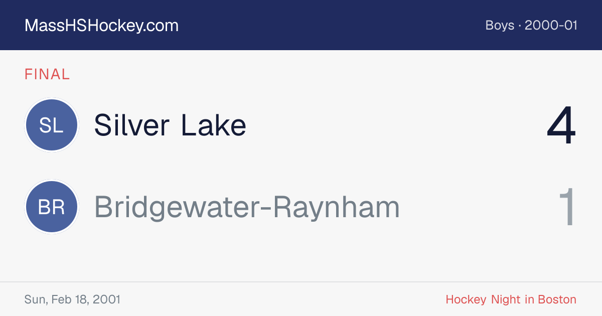 Silver Lake at Bridgewater-Raynham score card