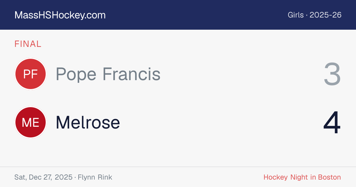 Pope Francis at Melrose score card