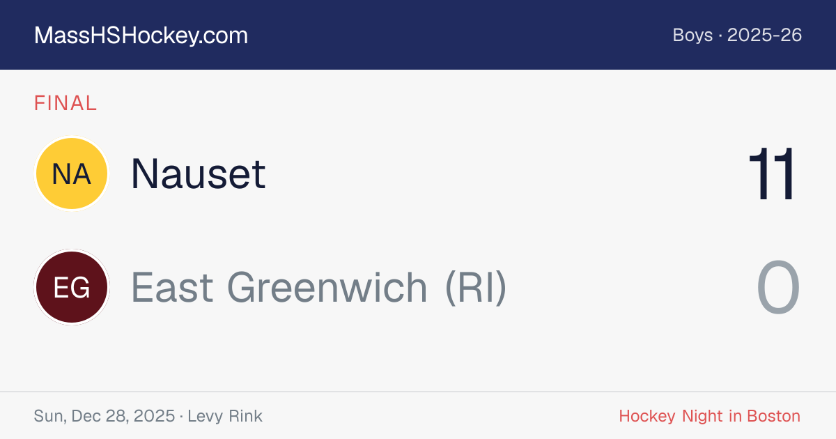 Nauset at East Greenwich (RI) score card