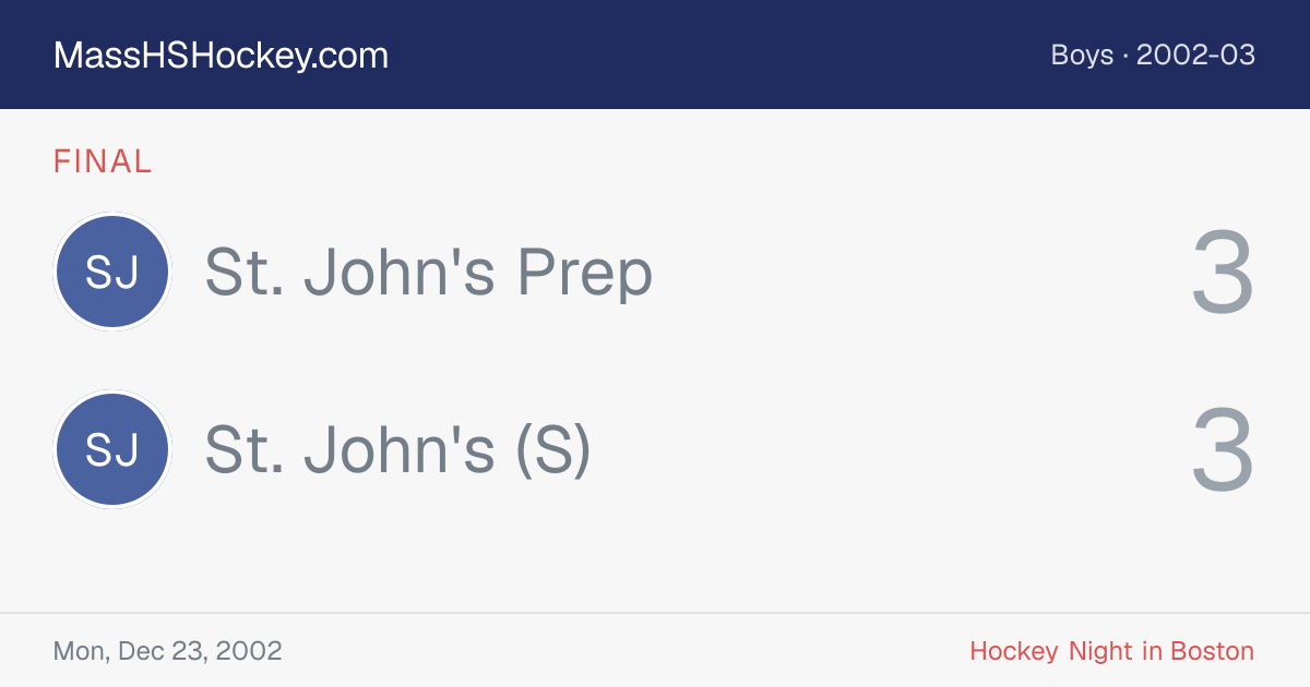 St. John's Prep at St. John's (S) score card