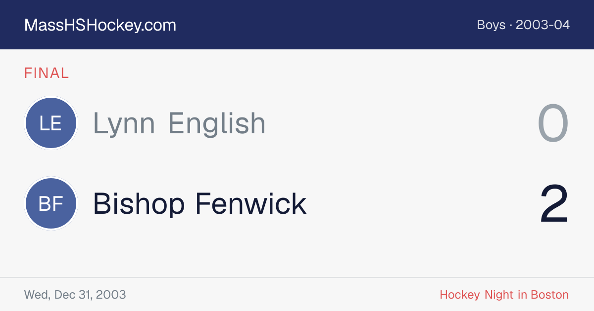 Lynn English at Bishop Fenwick score card