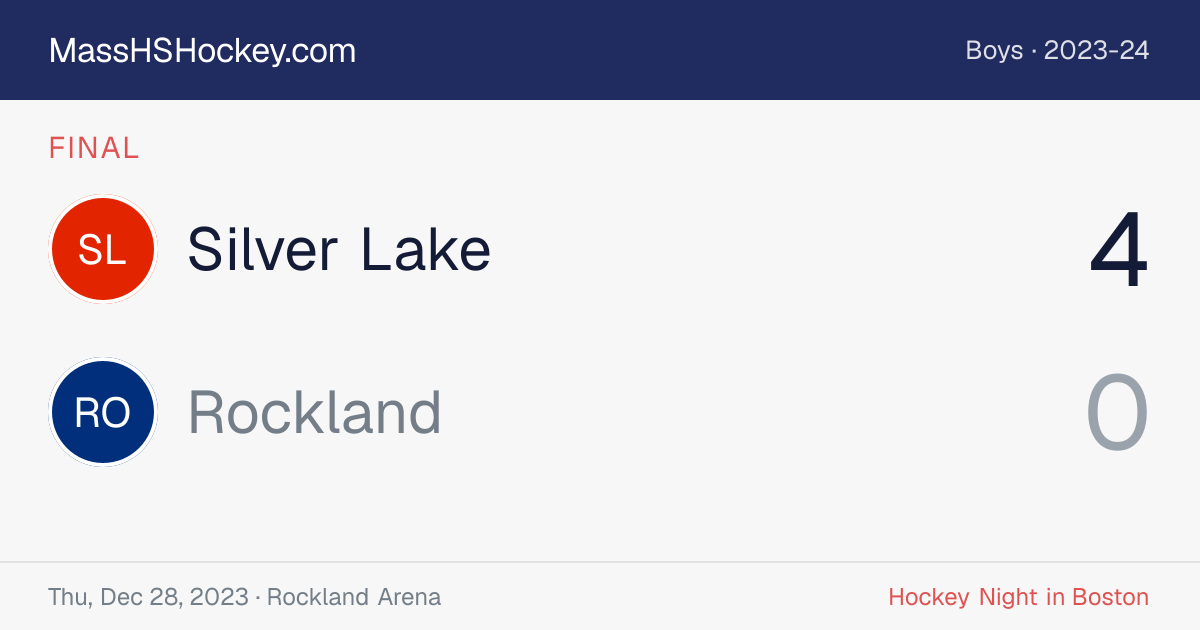 Silver Lake at Rockland score card