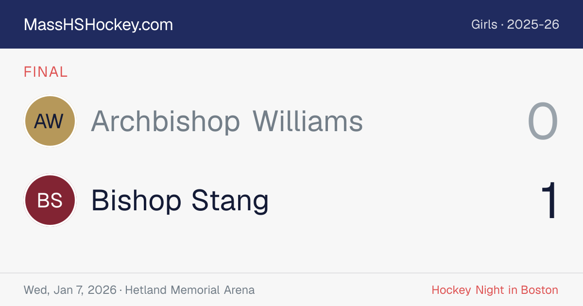 Archbishop Williams at Bishop Stang score card