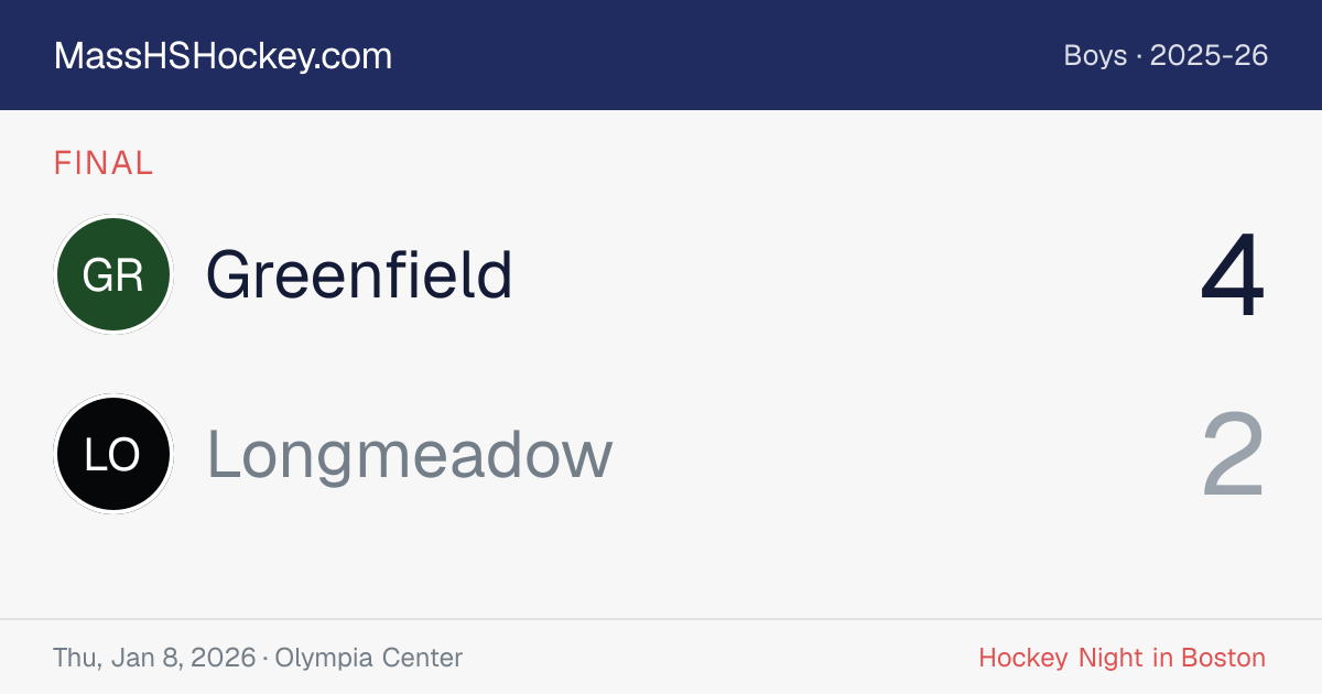 Greenfield at Longmeadow score card