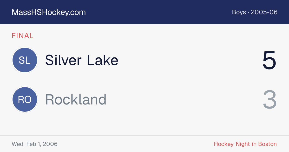 Silver Lake at Rockland score card
