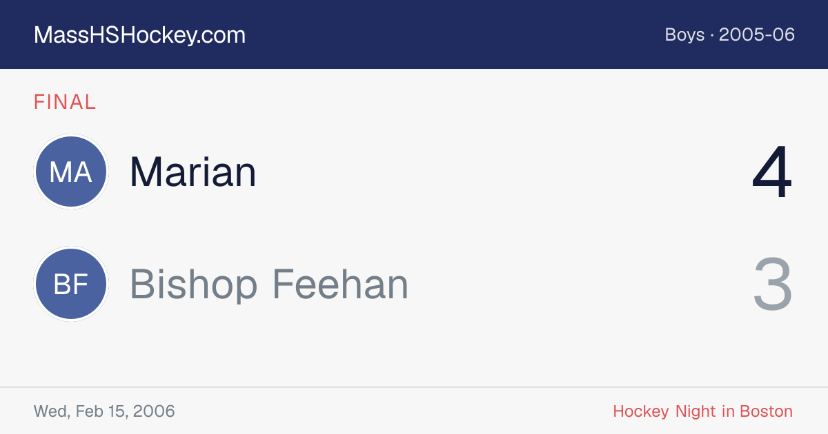 Marian at Bishop Feehan score card
