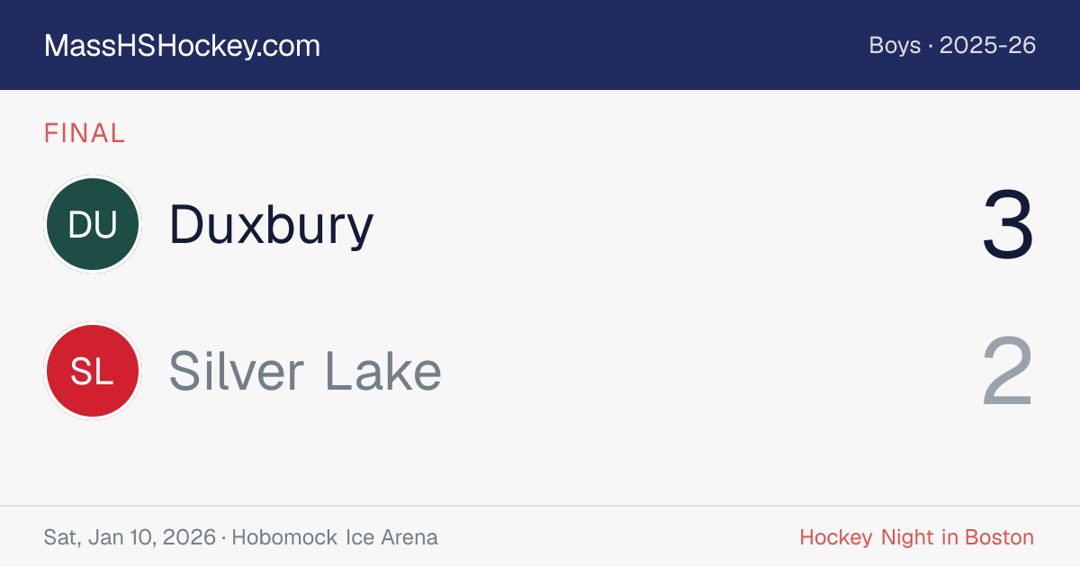 Duxbury at Silver Lake score card