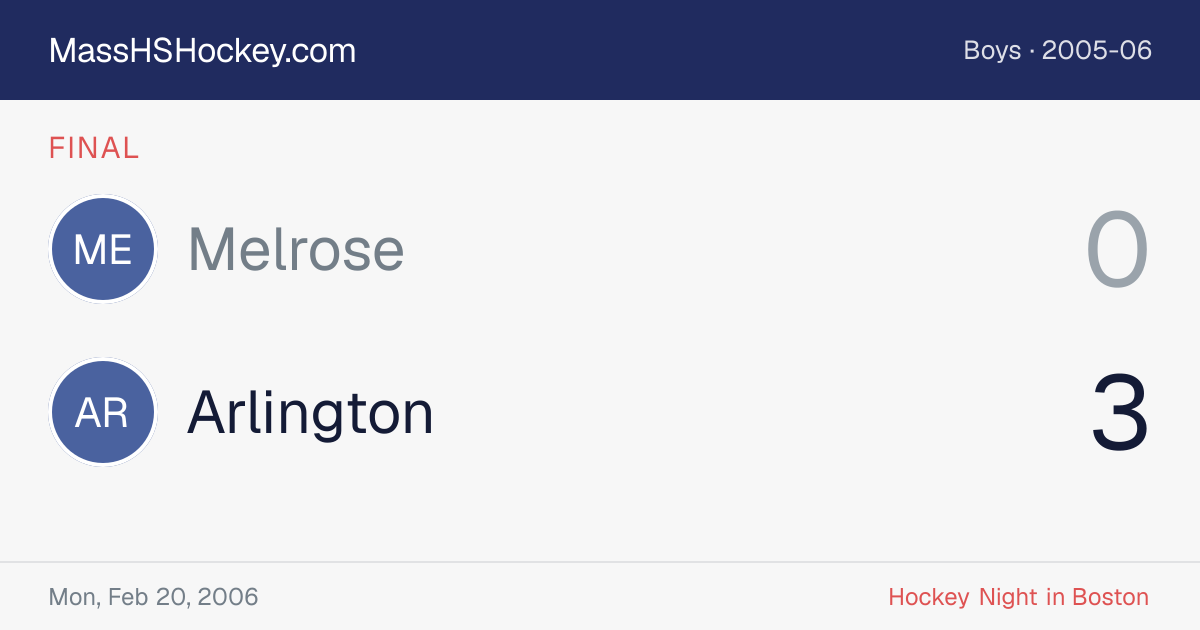 Melrose at Arlington score card
