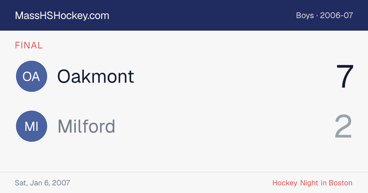 Oakmont at Milford score card