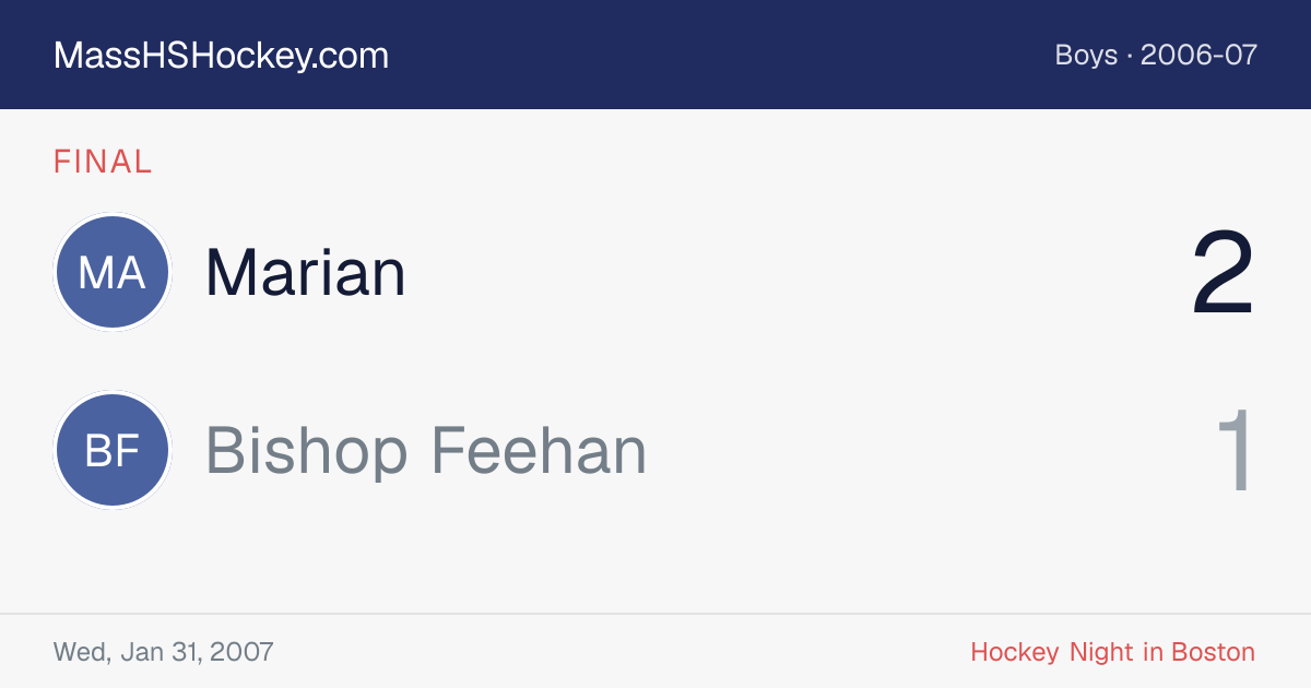 Marian at Bishop Feehan score card