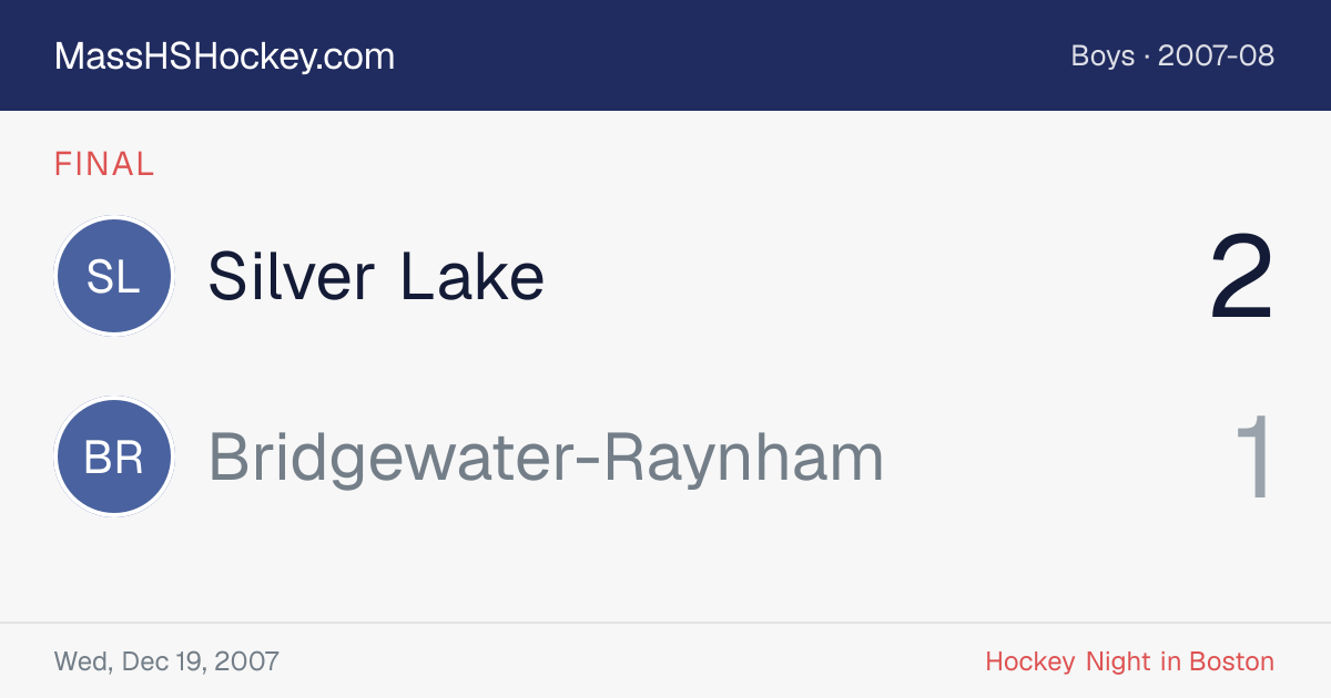 Silver Lake at Bridgewater-Raynham score card