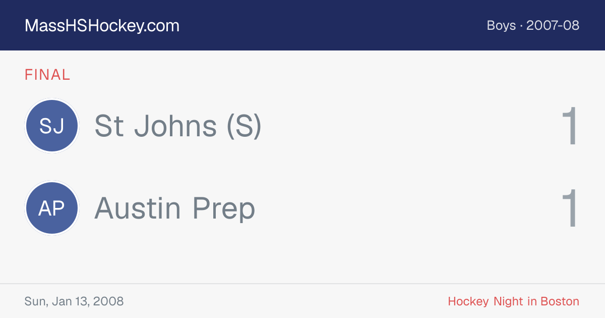 St Johns (S) at Austin Prep score card
