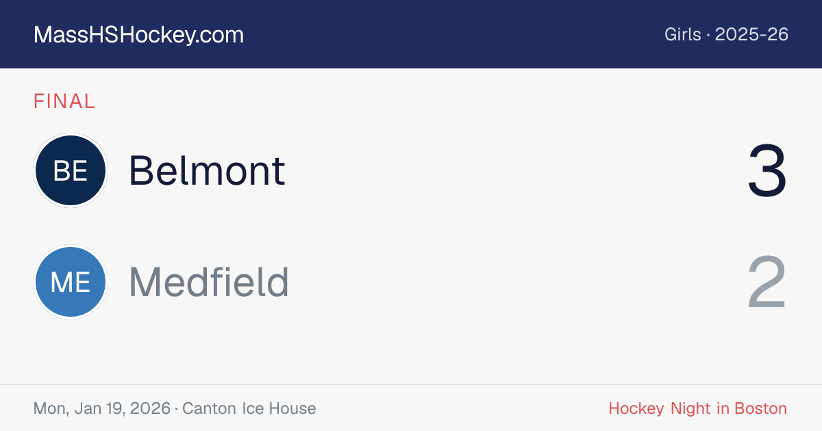 Belmont at Medfield score card